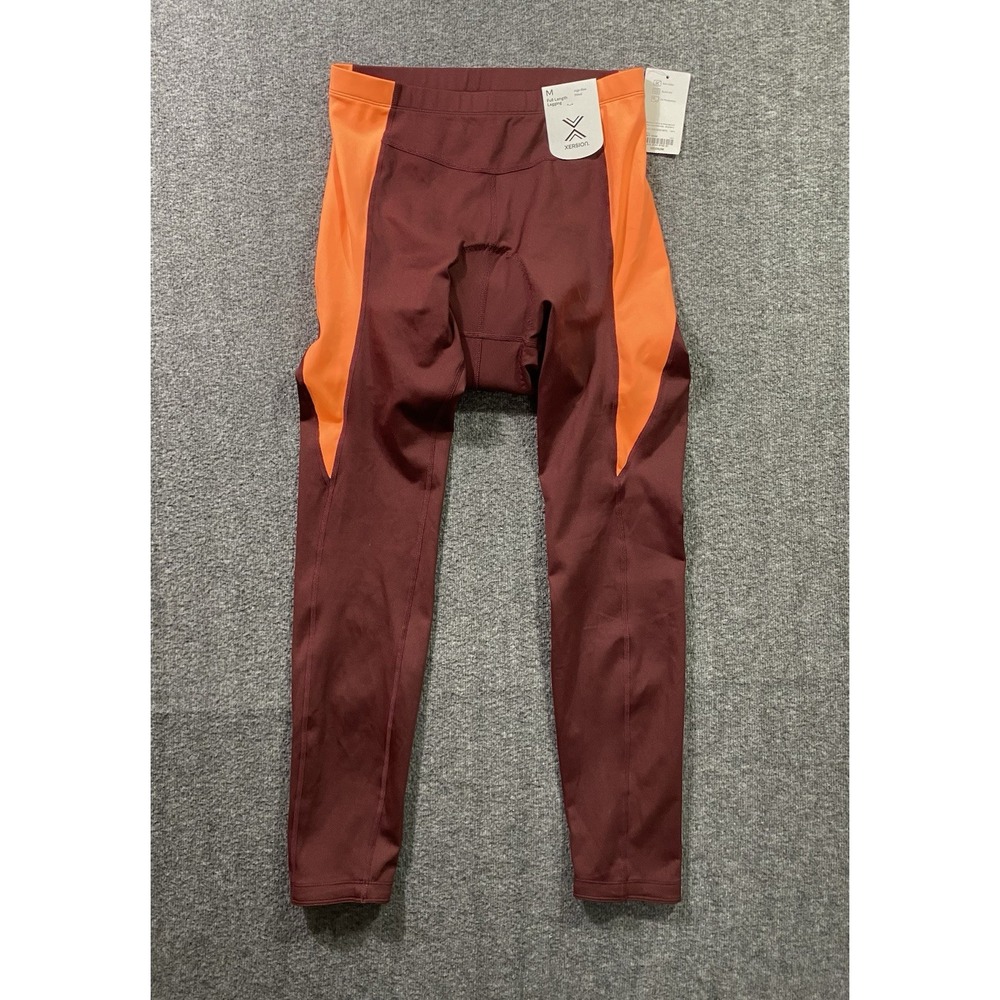 Xersion Port Wine full length high rise cycling leggings padded comfort Size M